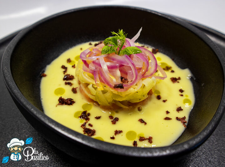 tartare di salmone e finocchio