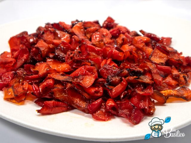 133 – Paparul a pacchett – ricetta tipica sannita – (peperoni a listarella) 4